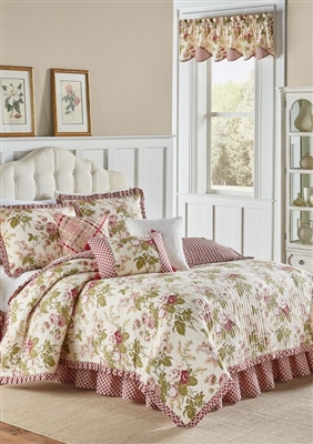 Inspired by the hillside flowerscapes of a Jane Austen classic, Emma's Garden features bouquets of lilacs and cabbage roses, embodying a classic English style. The delicate color palette of pinks and mossy greens create a whimsical and romantic aesthetic.