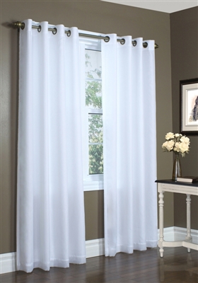 Lined Sheer Panel- This grommet top panel features an attached semi sheer curtain liner. They can be used in combination with drapes as part of a comprehensive window treatment or individually as an alternative to traditional sheer curtain panels.