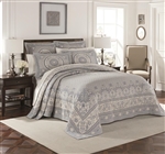 The Williamsburg Basset Matelasse collection of bedspreads and coverlets creates a timeless, elegant and inviting look with a lovely intricate pattern and soft, soothing hues. It features medallion designs which are one of the most versatile motifs