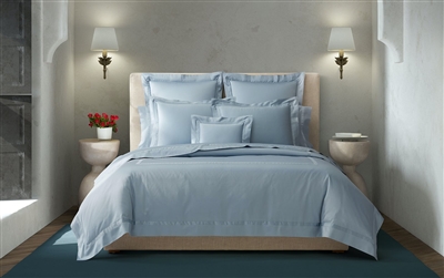 Matouk Nocturne - The most luxurious 600 thread count Egyptian cotton sateen sheeting embellished with a self 1" flat sateen tape.  Available in 21 decorator colors in sheets, duvet covers and shams.