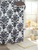 Beacon Hill Black/White Fabric Hookless Shower Curtain