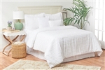 This unique ruffled eyelash texture is woven to keep your comforter fluffy and lofty while adding a soft, alluring appeal to your bed.