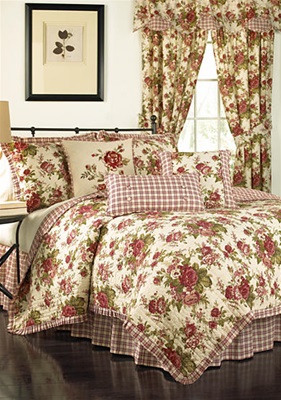 Charismatic by Waverly- Bring your bedroom to life with the Waverly Charismatic Delft Quilt Collection. This whimsical Jacobean-based design in blue has modern, free-flowing paisley shapes forming flowers and leaves