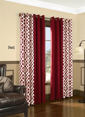 Add a stylish look to any room with these trellis print curtains. At the same time you will save money on heating and cooling costs with these Insulated Curtains. In the winter, keep out drafts. In the summer, keep out heat. Helps to filter out light and