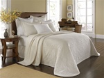 King Charles, Timeless elegance this classic design from the Historic Charleston Collection will allow you to create a beautiful room without sacrificing easy care.  Woven of 100% heavyweight cotton, this matelasse bedspread has a diamond quilted center
