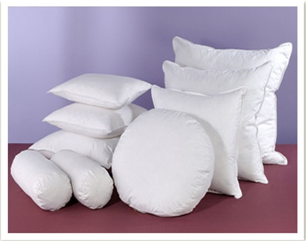 Our pillow fillers are available with a feather/down fill or a faux-down fill of 100% polyester.