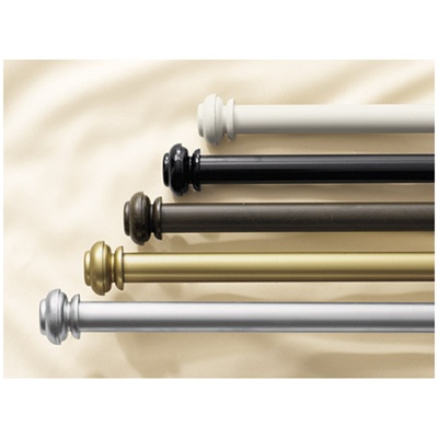Bold Pole- Fully adjustable 1 1/4" expandable metal rod sets in five decorative finishes to compliment any decor. These rods are available in lengths up to 144" and the unique design allows you to combine additional rods for wider spaces.