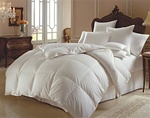 So soft, so light, so plush and the most luxurious white goose down comforter that we offer. Baffled box construction allows for maximum loft and minimum movement of the fill. Lyocell cover is the softest, lightest and most luxurious natural fiber