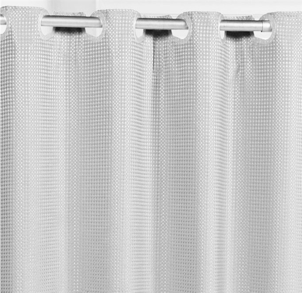 Hookless Waffle Weave Shower Curtain, Hookless Shower Curtain With Snap In Liner